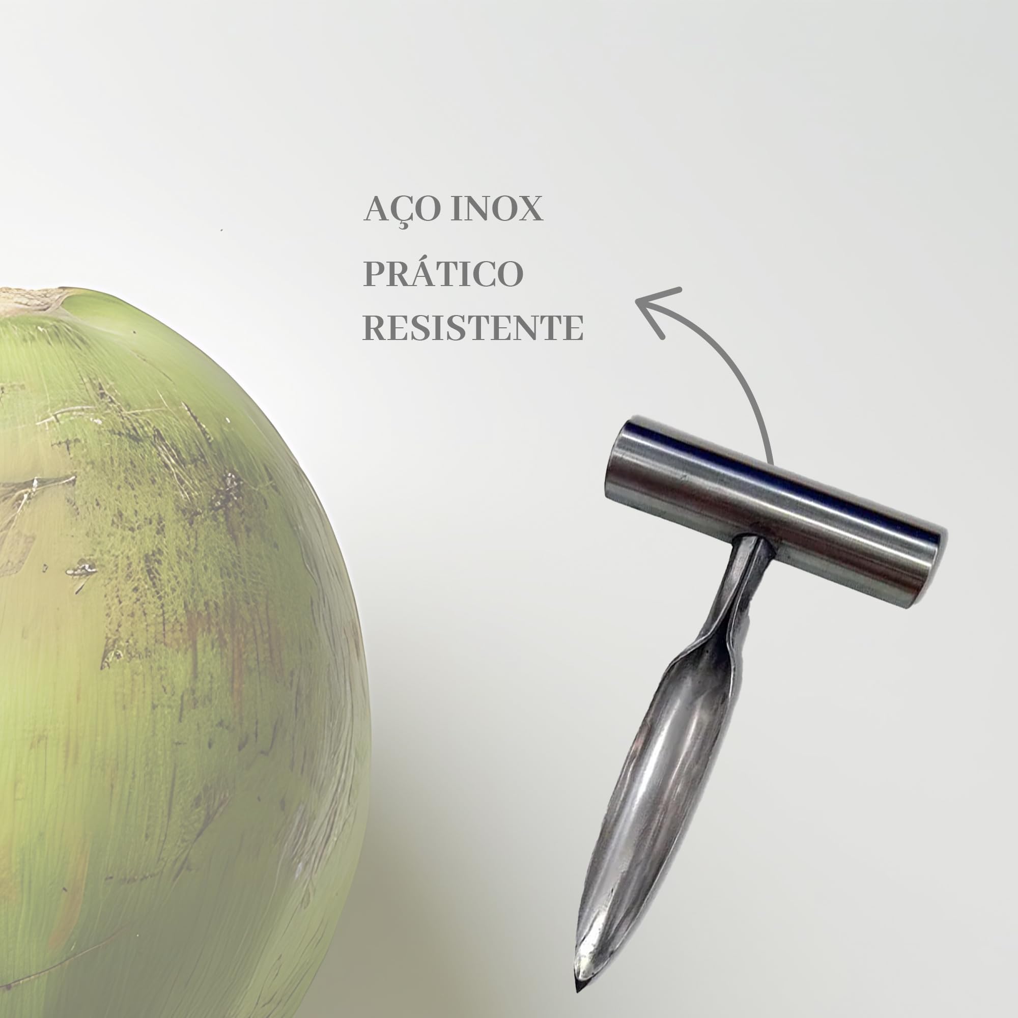 Rei da Cutelaria Furador de Coco Inox 18,5 cm | Amazon.com.br